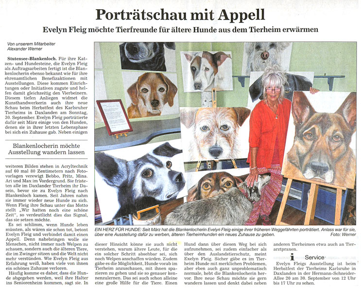 evelyn fleig hundeporträts tierheim daxlanden 2018