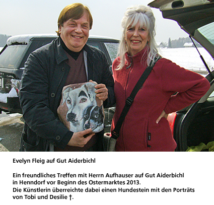 evelyn fleig mit michael aufhauser auf gut aiderbichl in henndorf ostermarkt 2013